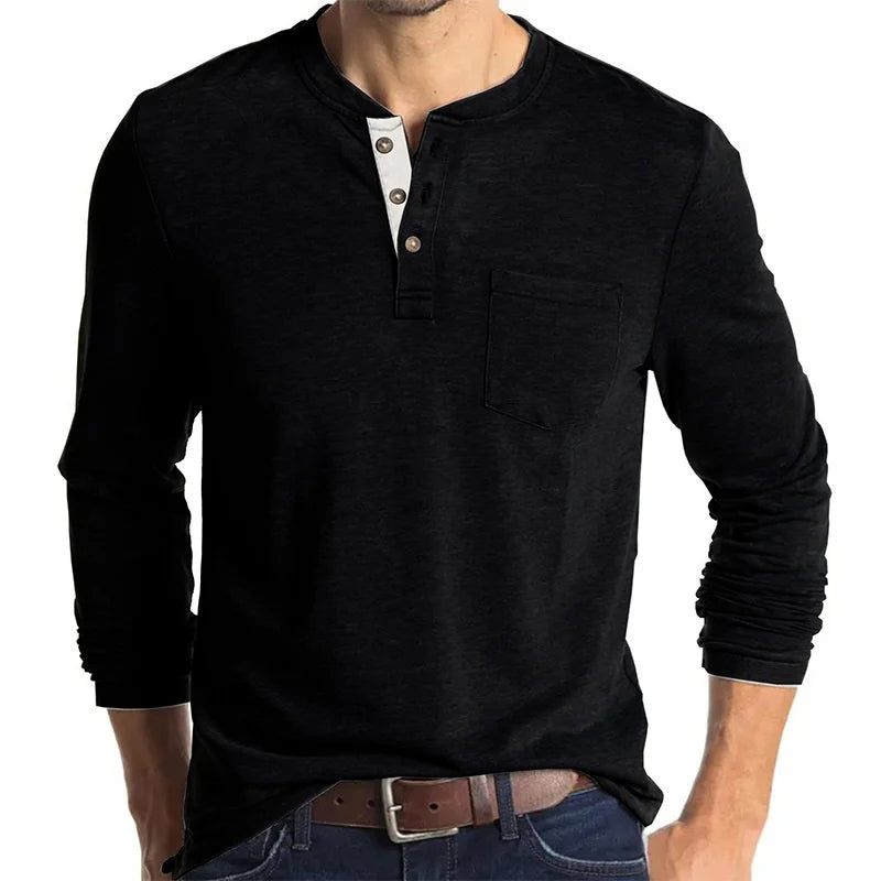 Versatile unisex long sleeve t-shirt, ideal for everyday casual outfits & layering basics.