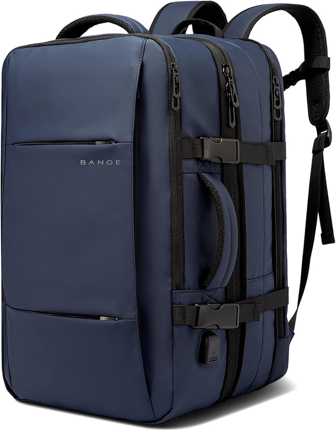Interior view of the travel duffle backpack, highlighting the laptop sleeve.