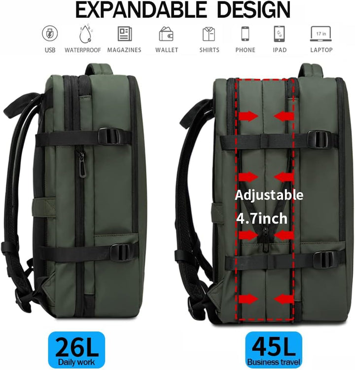 Grey duffle backpack, ready for the gym, a short trip, or a busy workday.
