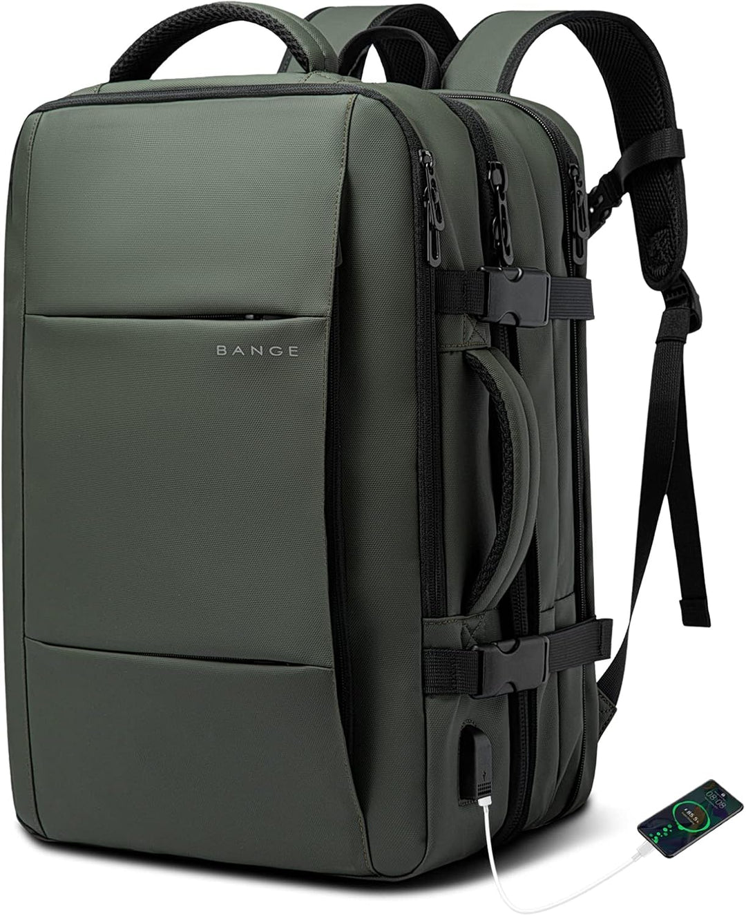 Business travel carry-on duffle backpack, combining style and functionality.