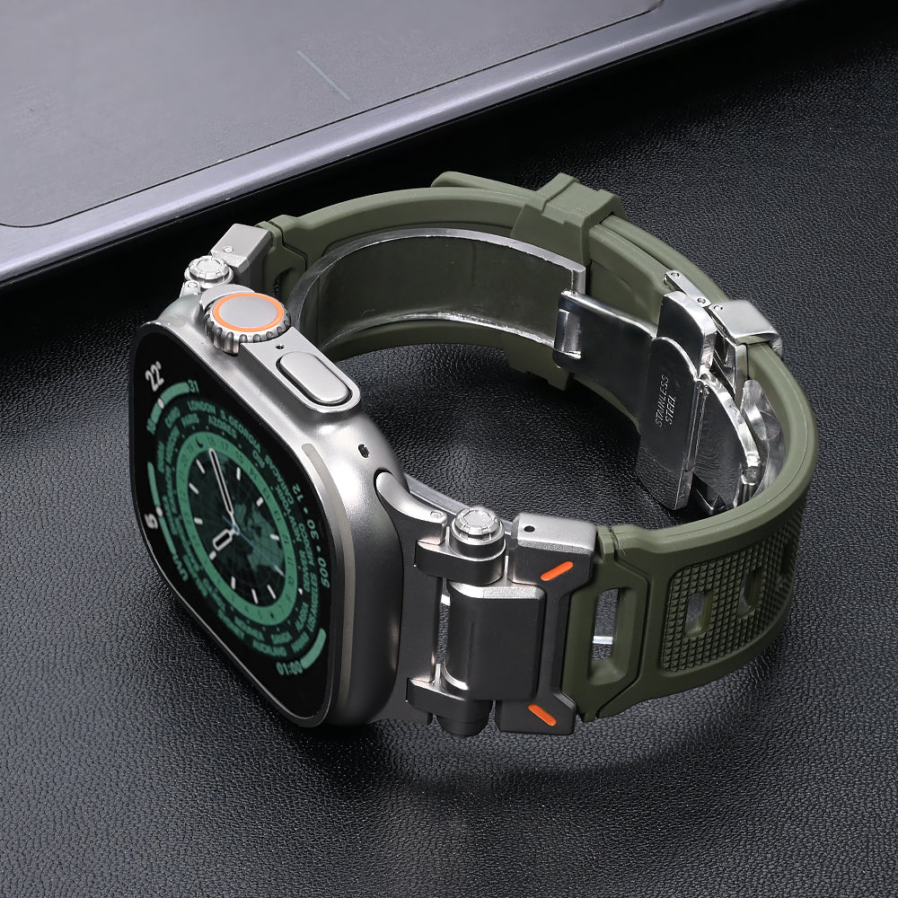 Unisex smartwatch strap, Explorer silicone design, perfect for sports & casual, comfortable fit.