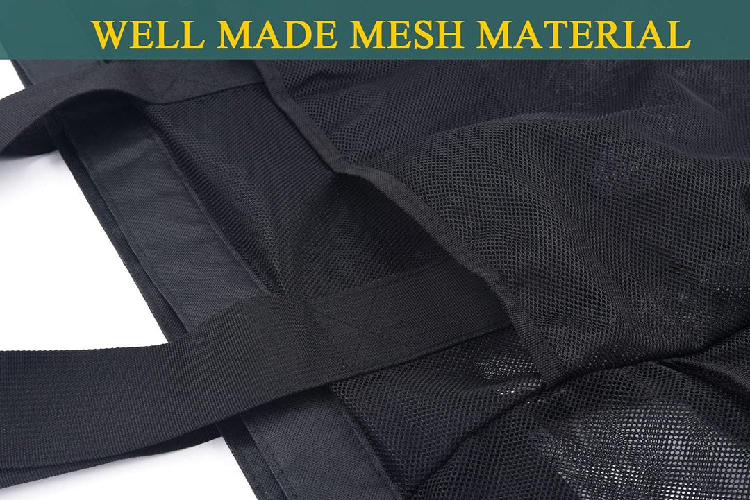 Unisex mesh swim bag, extra-large with zipper, designed for easy transport of wet items and toys.