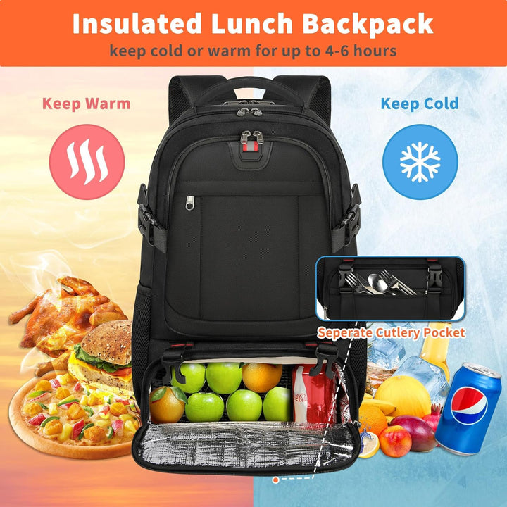 Spacious unisex travel backpack, extra-large capacity with USB port & insulated pocket. Ideal for long trips & storage.
