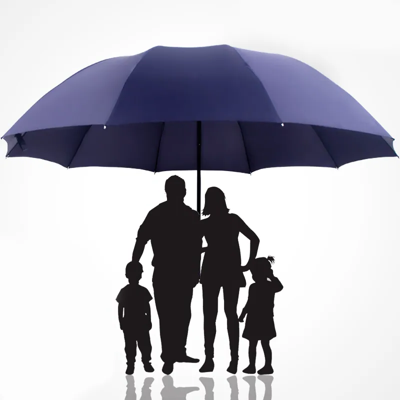 Unisex extra large windproof folding umbrella, perfect for rain and sun protection for the whole family.