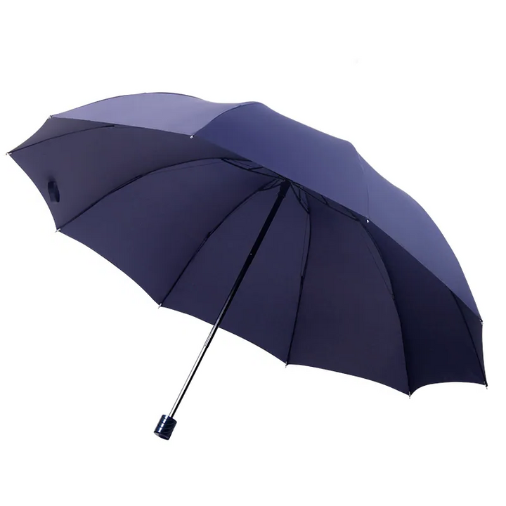 Super large folding travel umbrella, windproof design ensures robust rain protection for men, women, & family.