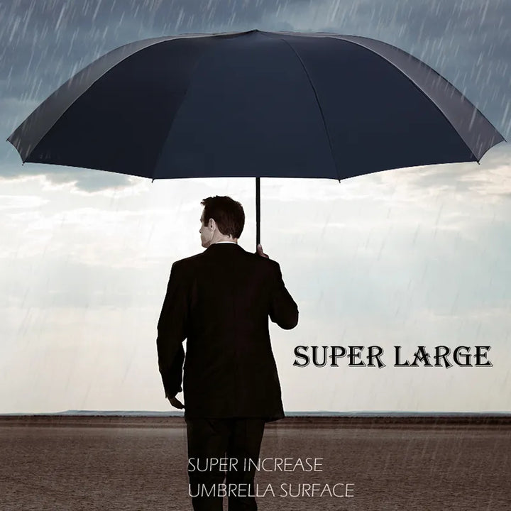 Unisex all-weather windproof folding umbrella, ideal for sunny & rainy days, providing full family protection.