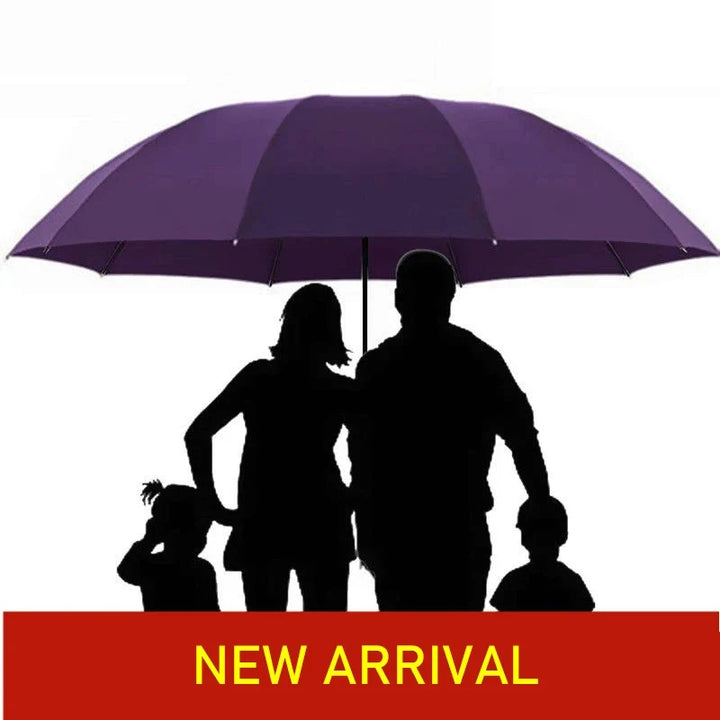 Portable extra large windproof umbrella for women and men, offering reliable rain and sun protection on the go.