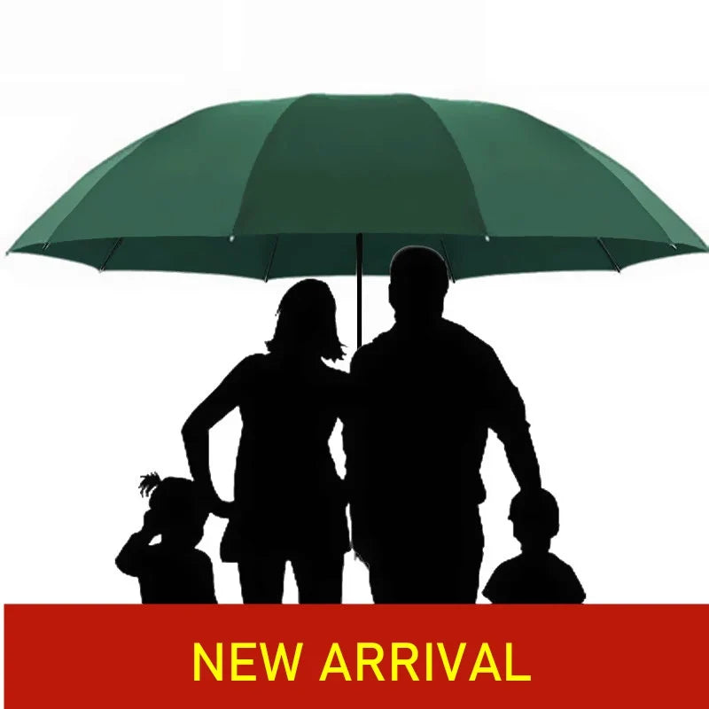 Extra large windproof folding umbrella, a unisex portable solution for ultimate rain, sun, & all-weather protection.
