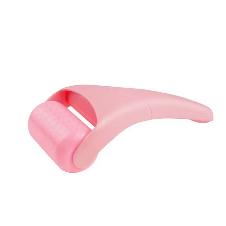 Detailed shot of the facial ice roller's handle, designed for a comfortable, non-slip grip during face massage