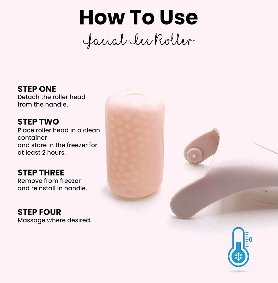 Side view of a facial ice roller, showcasing its durable construction for long-lasting skin rejuvenation benefits