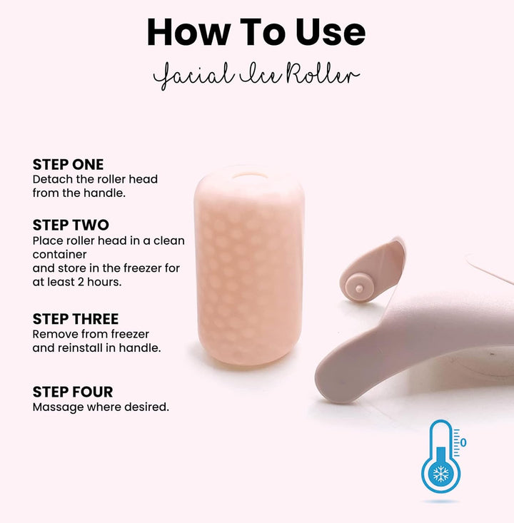 Side view of a facial ice roller, showcasing its durable construction for long-lasting skin rejuvenation benefits