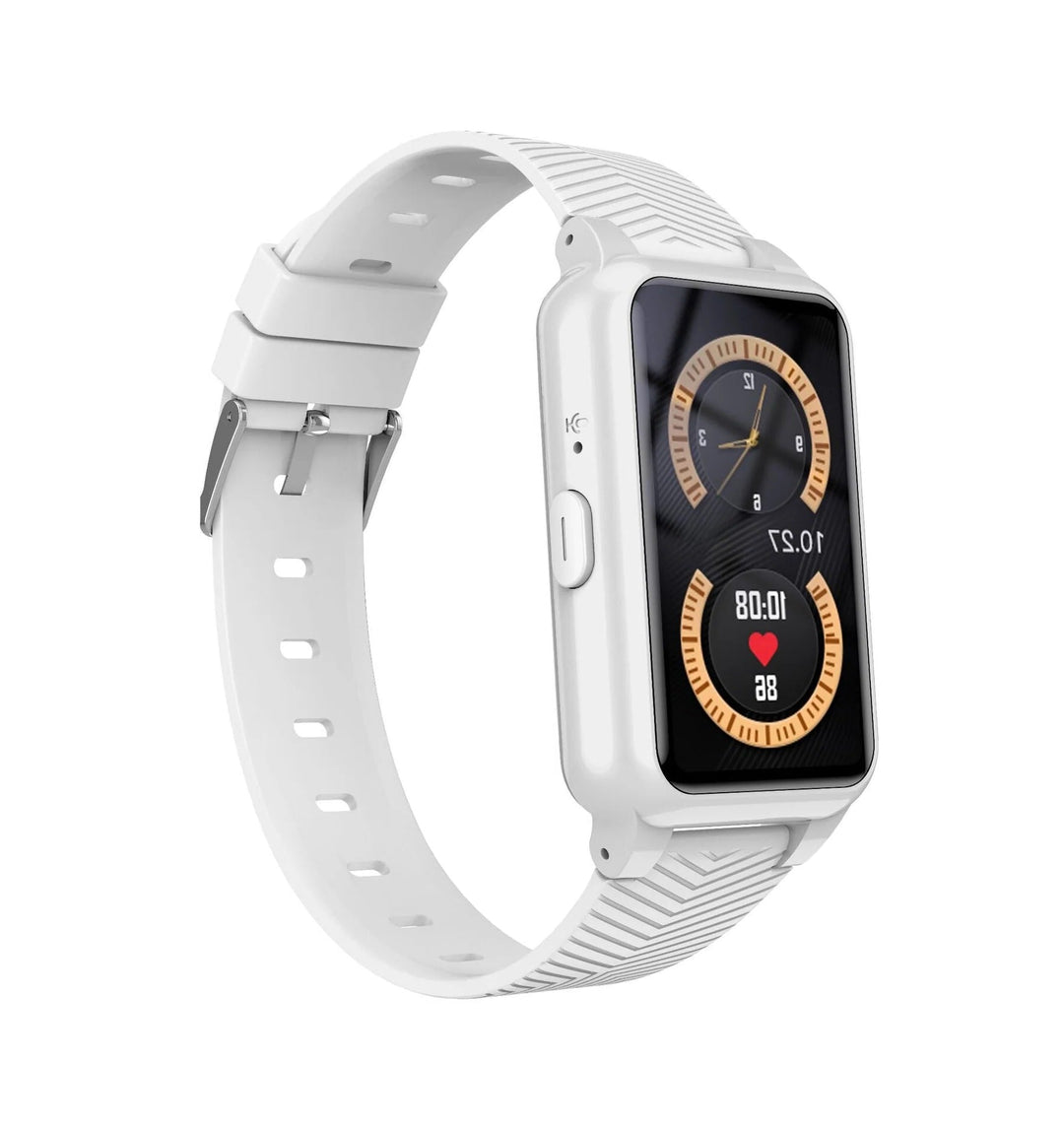 Activity monitor smartwatch for seniors, with fall detection, heart rate tracking, and daily step count.