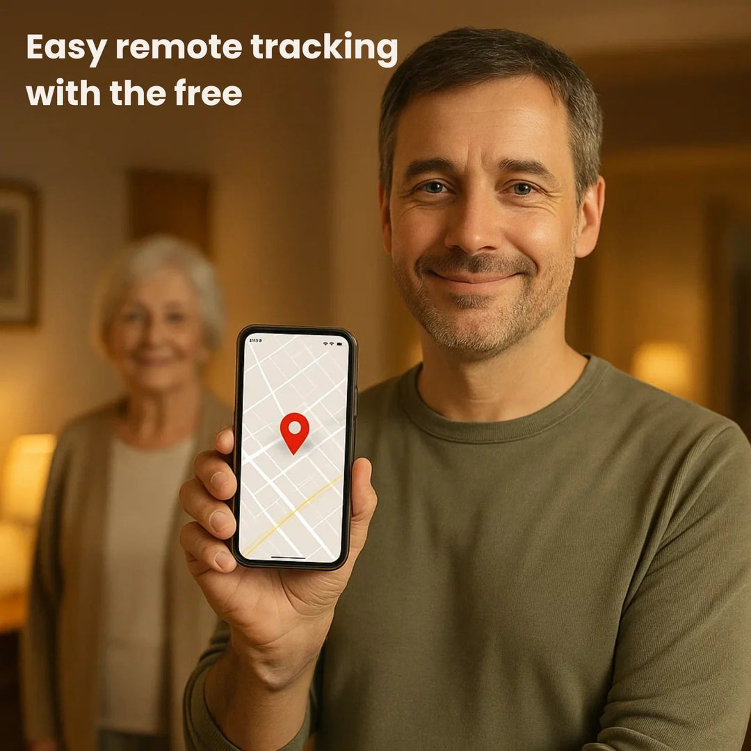 Fall detection smartwatch with medication reminders, GPS tracking, and two-way calling for elderly safety.