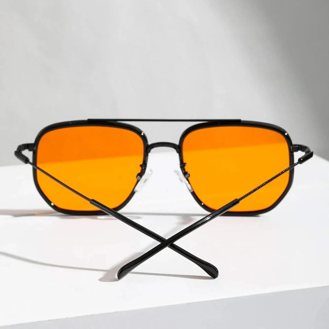 Fashionable unisex Dusk Shades, providing full UV eye protection with durable lenses and sleek metal frame.