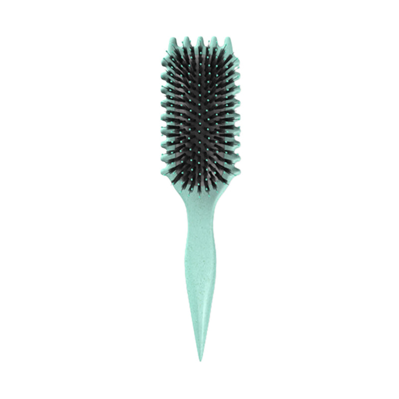 Smart vent design hair brush, quickly dries hair, controls frizz, & detangles effortlessly.