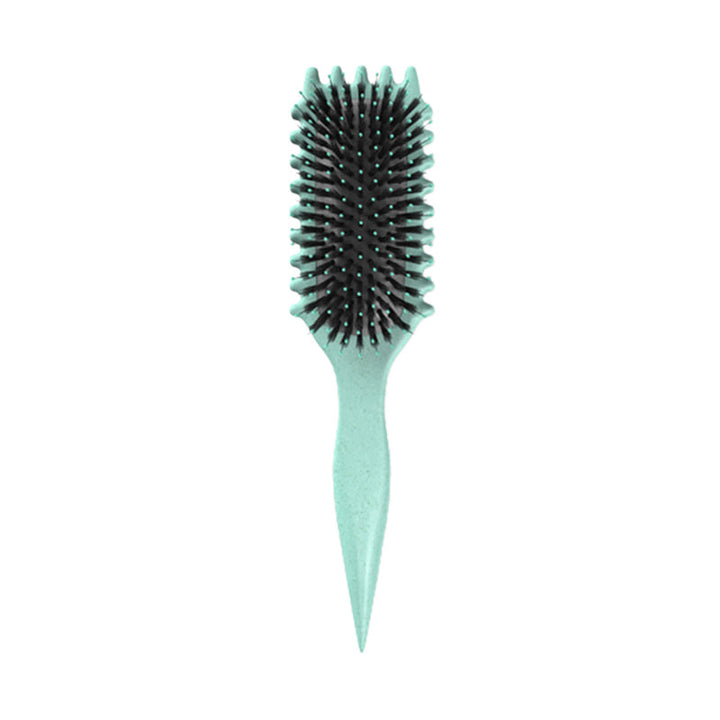 Smart vent design hair brush, quickly dries hair, controls frizz, & detangles effortlessly.