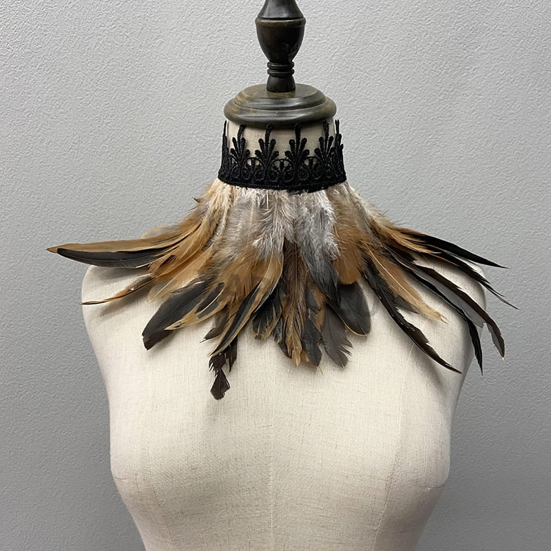 Stylish unisex choker featuring soft faux feathers, perfect for adding flair to any festival outfit.