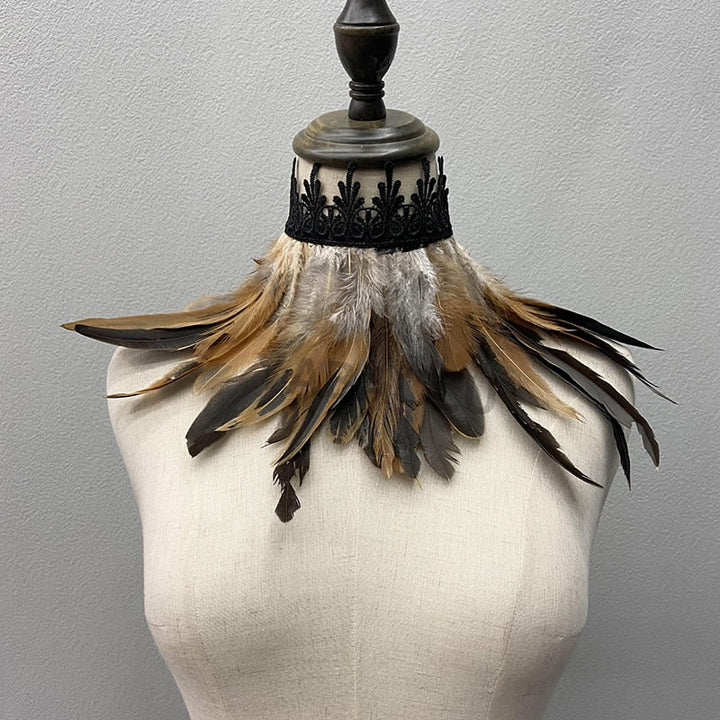 Stylish unisex choker featuring soft faux feathers, perfect for adding flair to any festival outfit.