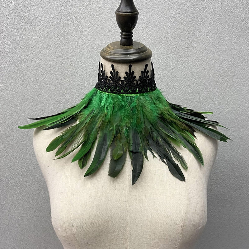 Lightweight & comfortable faux feather choker, designed for all-day wear at festivals & events.