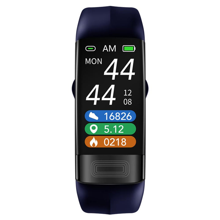 FDA approved wristband blood pressure monitor with EKG, heart rate, SpO2, & sleep tracking smartwatch.