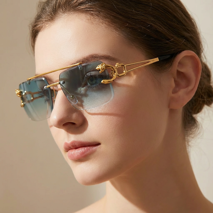 Stylish Rimless Polycarbonate Eyewear, a fashionable lightweight accessory for modern street style.