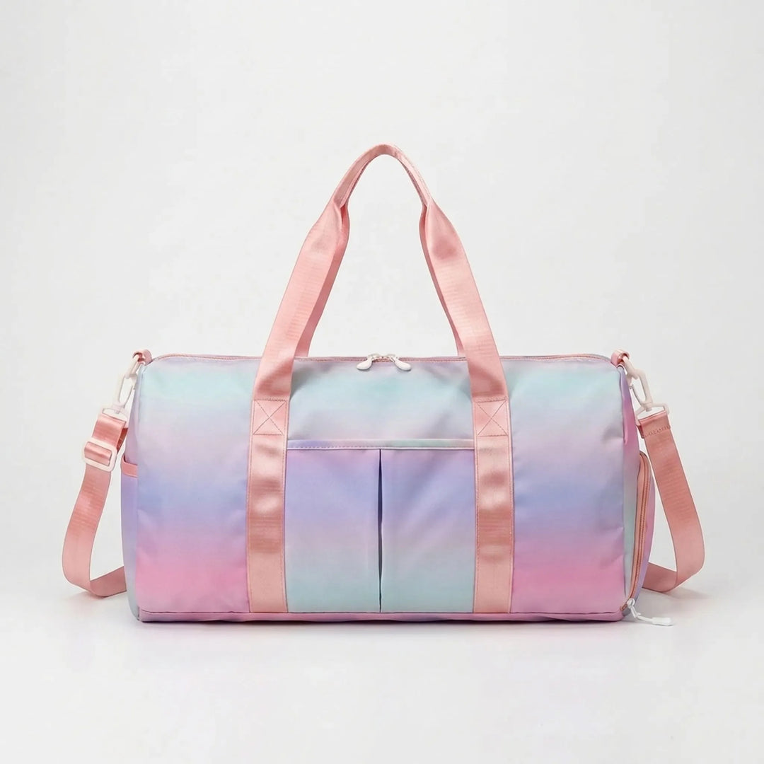 Multi-purpose unisex travel duffel bag, also functions as a gym or sports bag with convenient shoe pocket.