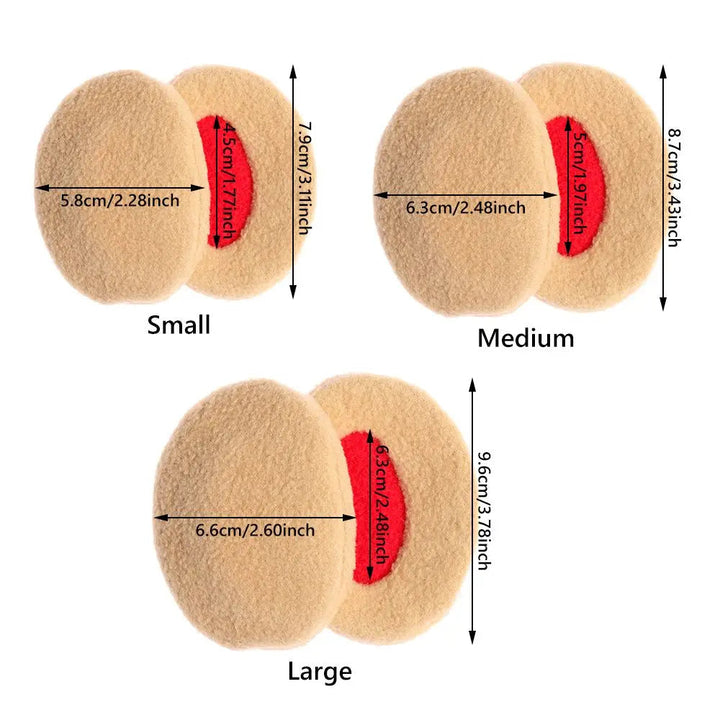 Warm unisex fleece ear muffs for skiing, cycling, and hiking. Bandless design provides discreet ear warmth in winter.