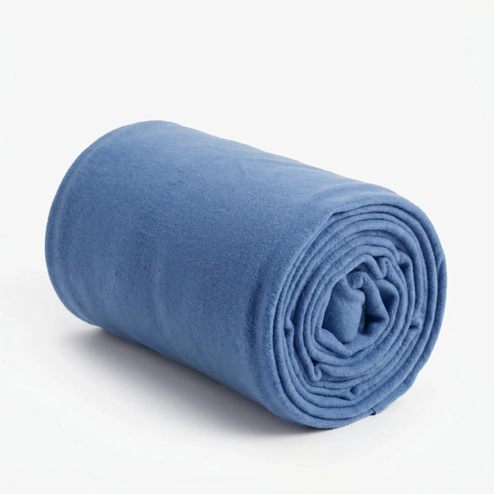 Packable unisex fleece envelope sleeping bag for camping & travel. Lightweight 3-season liner, great for outdoor adventure.