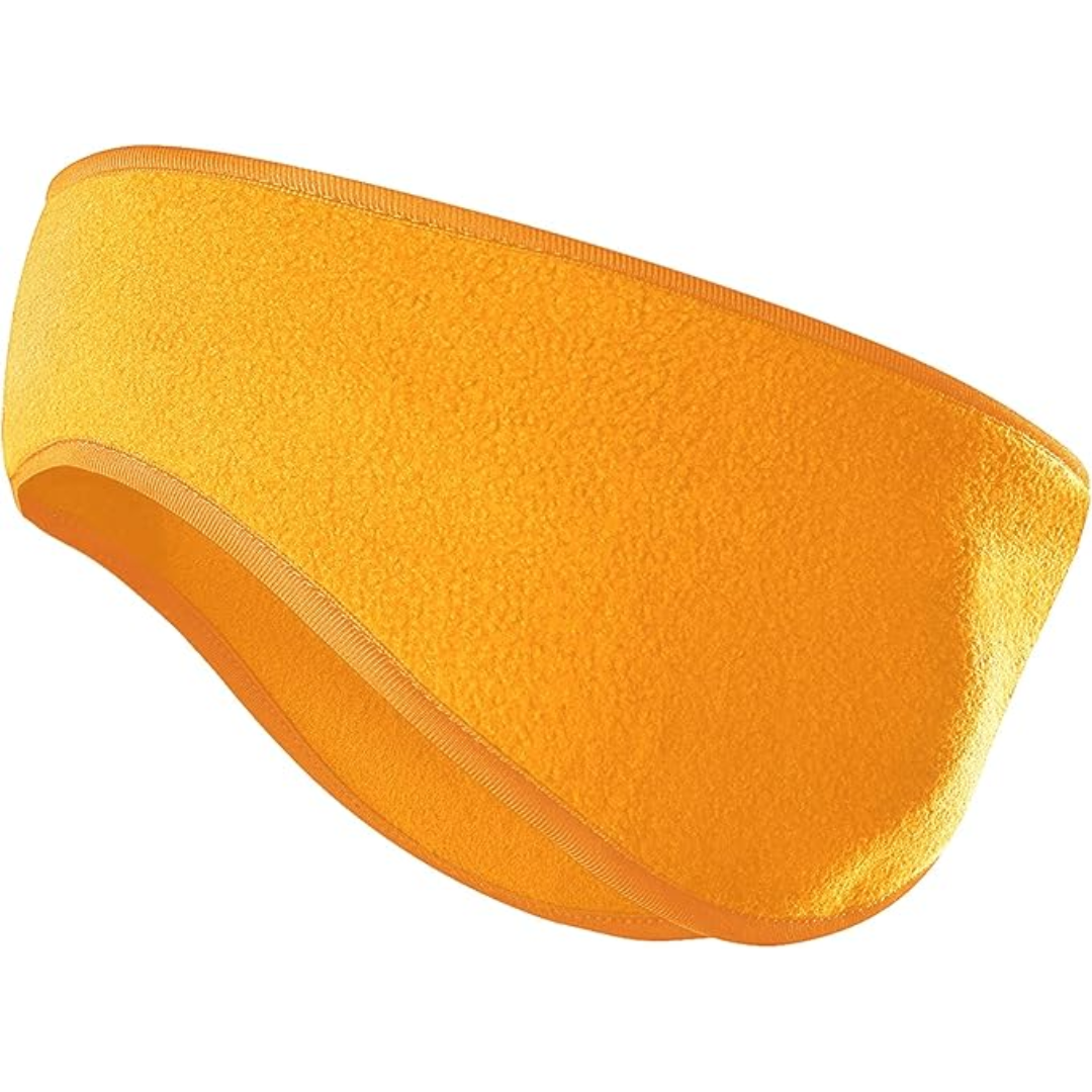Fleece winter ear warmers headband in navy blue, essential accessory for outdoor sports.