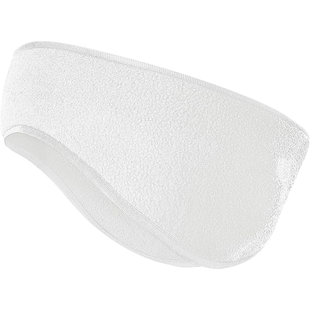 Purple fleece ear warmer headband for unisex, ensuring warmth during cold weather sports.