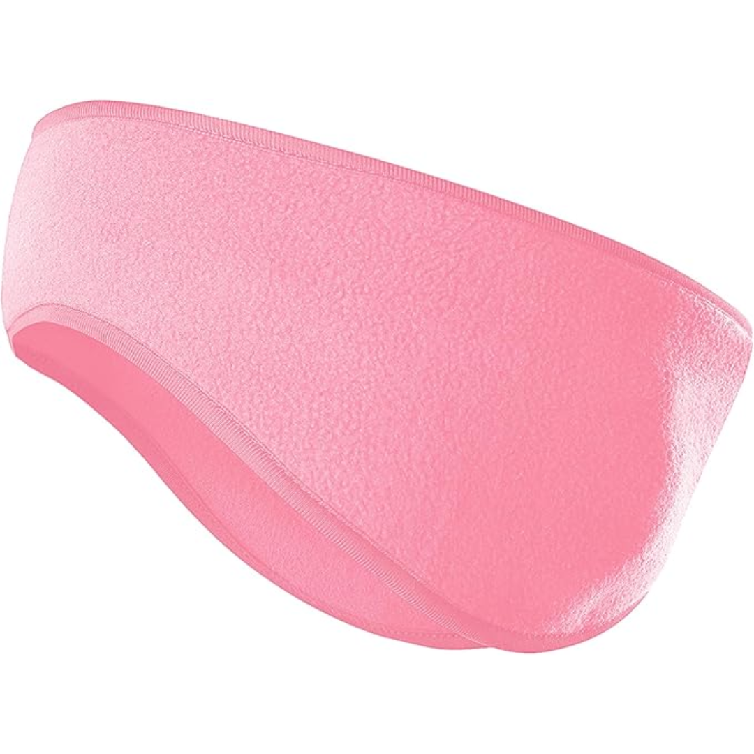 Side view of a unisex fleece ear warmer headband, showing comfortable ear coverage.