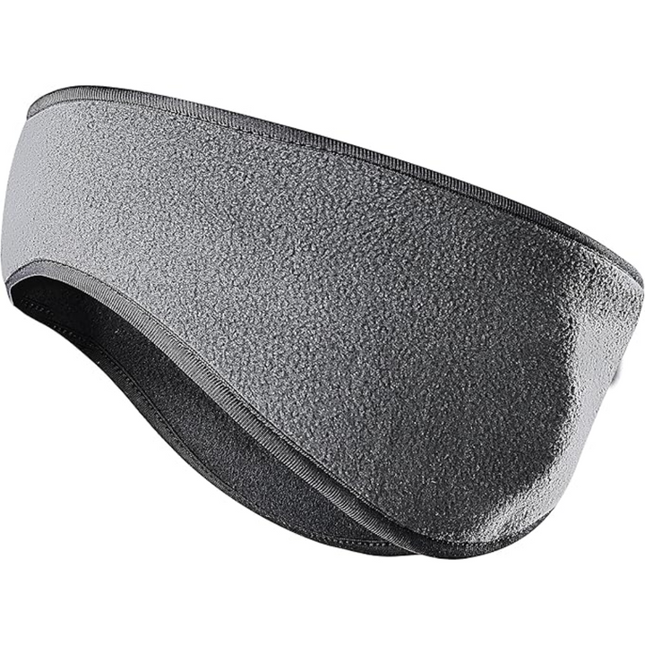 Unisex red fleece winter ear warmers headband, a vibrant accessory for outdoor cold.