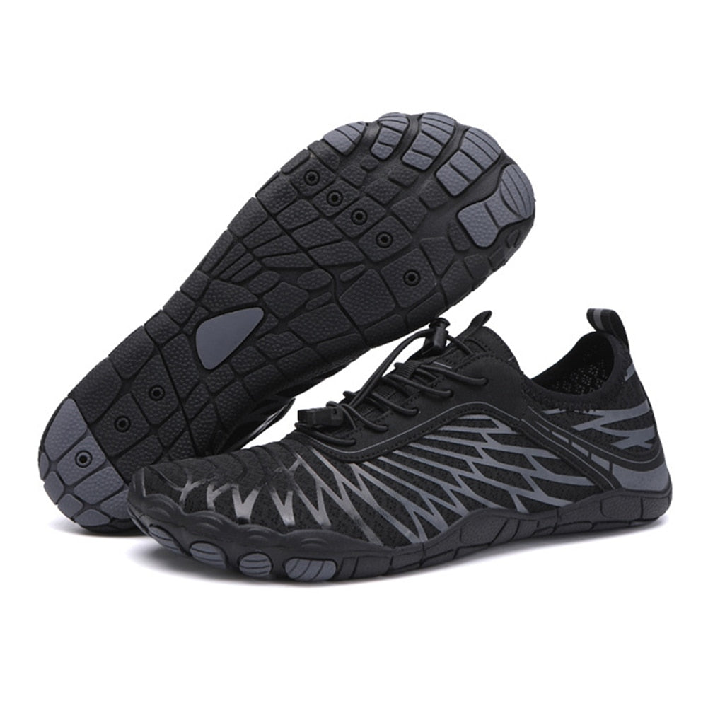Close-up of FlexBare 3.0 barefoot shoes flexible sole, designed for natural foot movement and ground feel.
