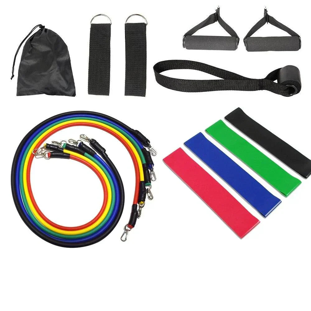 Unisex FlexiFit resistance band set for full body workouts, strength training & home gym fitness.