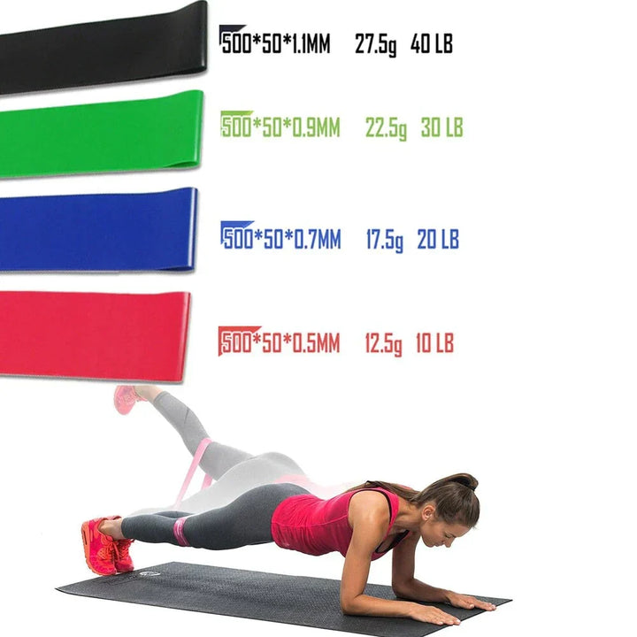 Unisex resistance band set for full body workouts, ideal for strength training, muscle toning, and fitness.