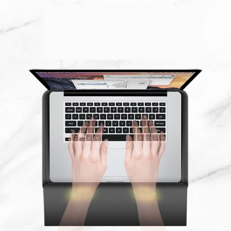Portable FlexiGuard laptop sleeve, converts to a stand, perfect travel gear for laptops.