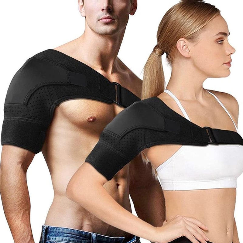 FlexiShoulder Comfort Brace offers firm shoulder support, aiding pain relief & injury healing. Unisex.