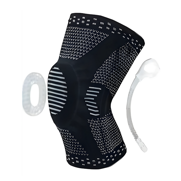 Ergonomic knee brace design for unisex use, promoting stability, comfort & effective pain relief for all activities.