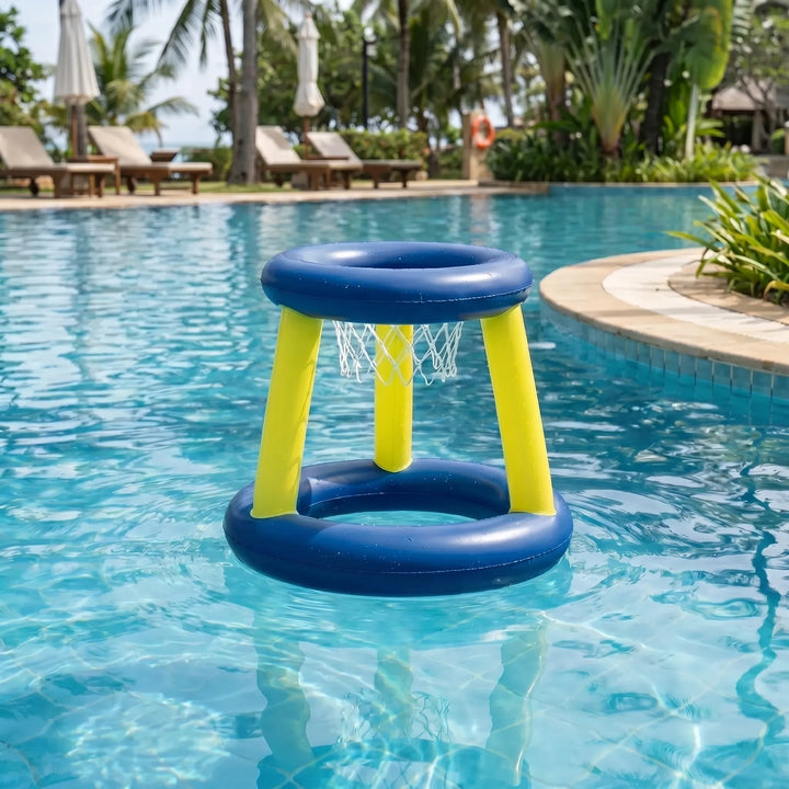 Unisex floating pool game for all ages, an inflatable water sports toy for family fun in the swimming pool.