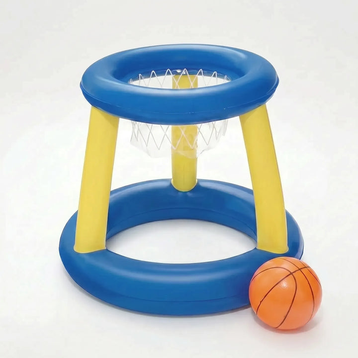 Vibrant inflatable floating game, an endless water fun pool toy for exciting summer games and outdoor activities.