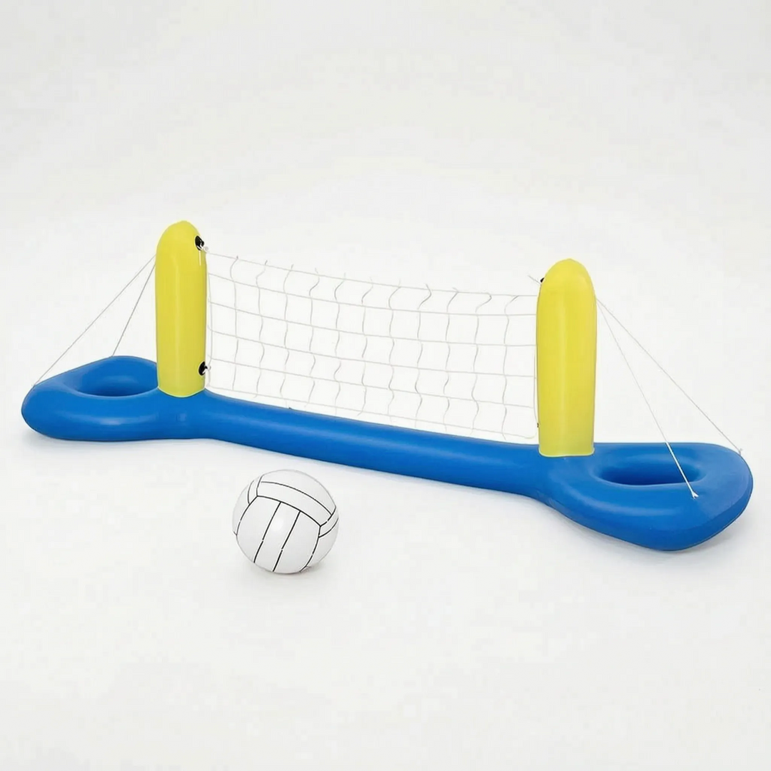 Unisex floating pool activity net, durable inflatable toy for backyard fun, perfect for water sports & outdoor play.