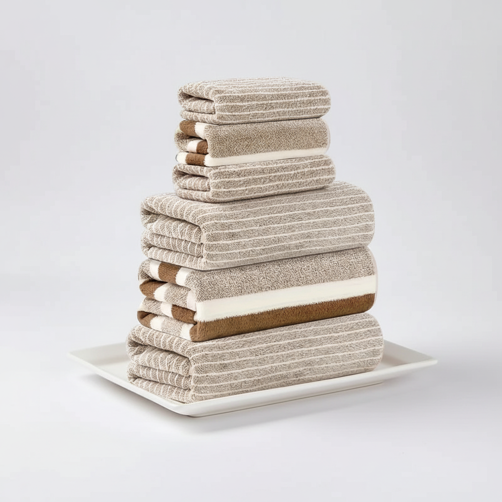 Comfortable unisex coral fleece towel set for bathing, extra thick and super absorbent