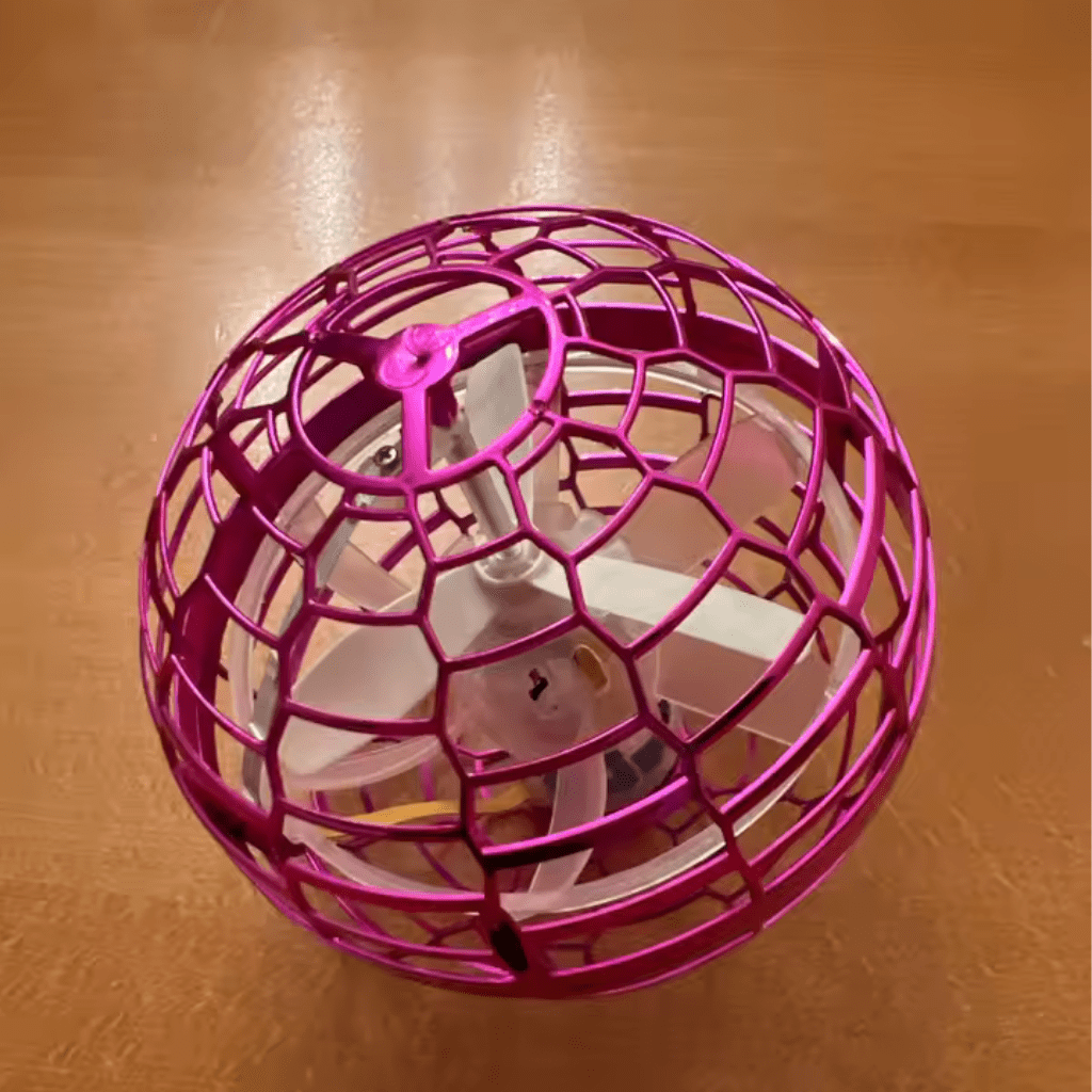 Innovative flying gyroscope toy featuring colorful LED lights & interactive play for all ages.