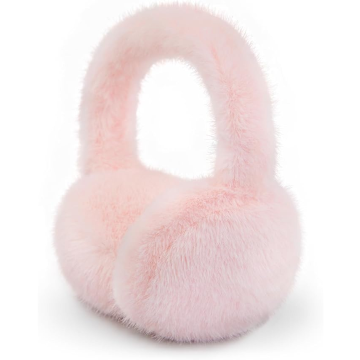 Unisex brown foldable faux fur ear warmers, perfect for cozy outdoor adventures