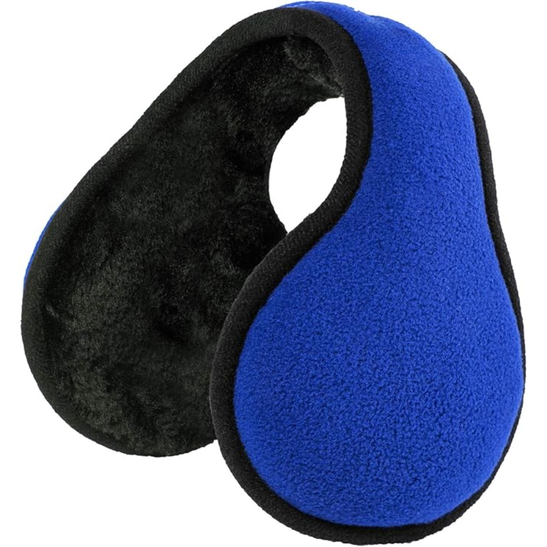 Green foldable fleece SnugMuffs ear muffs, unisex design for cold weather sports