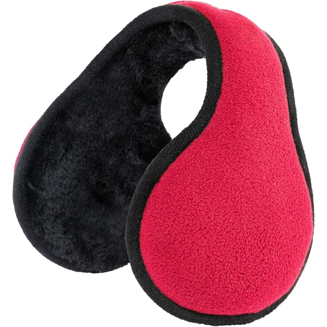 Unisex SnugMuffs ear warmers, dark blue foldable fleece, for outdoor adventures