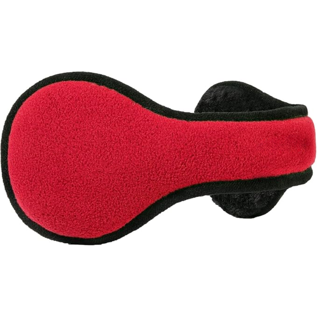 SnugMuffs unisex ear warmers, brown foldable fleece, perfect for hiking in winter