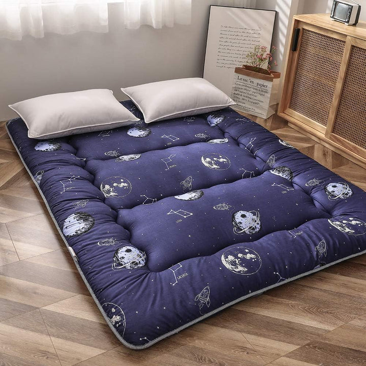 Japanese futon floor mattress, memory foam, designed for easy transport and storage