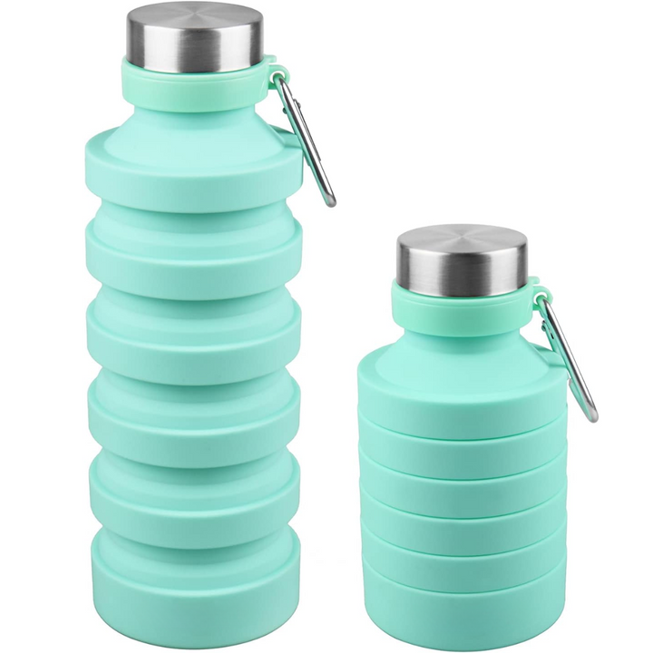 Unisex foldable shockproof water bottle for active lifestyles. Leakproof silicone, perfect for hydration on the go.