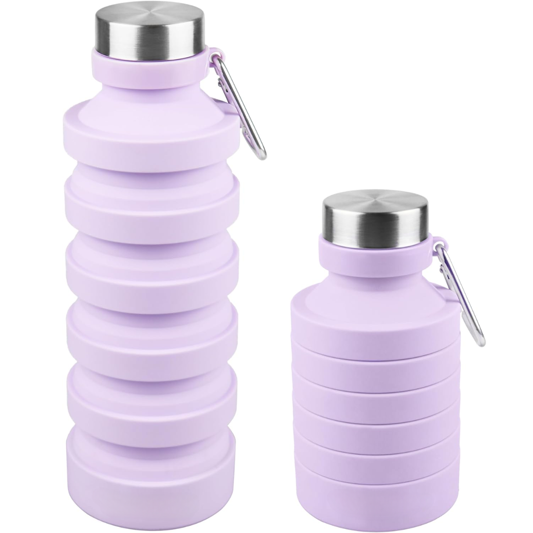 Gym accessory: Leakproof & shockproof foldable water bottle. BPA-free silicone, great for fitness hydration.